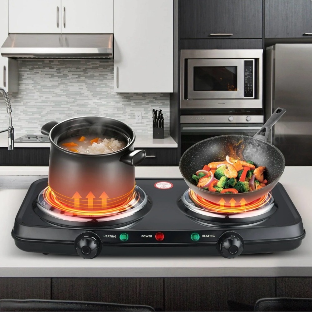 Mainstays Portable Double Burner and Hot Plate 120V~1800W - New in Box - Picture 4 of 8
